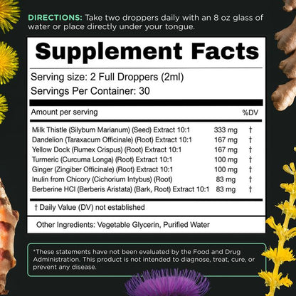 SuperBonsai Super Liver - Natural Ingredients with Milk Thistle and Dandelion Root