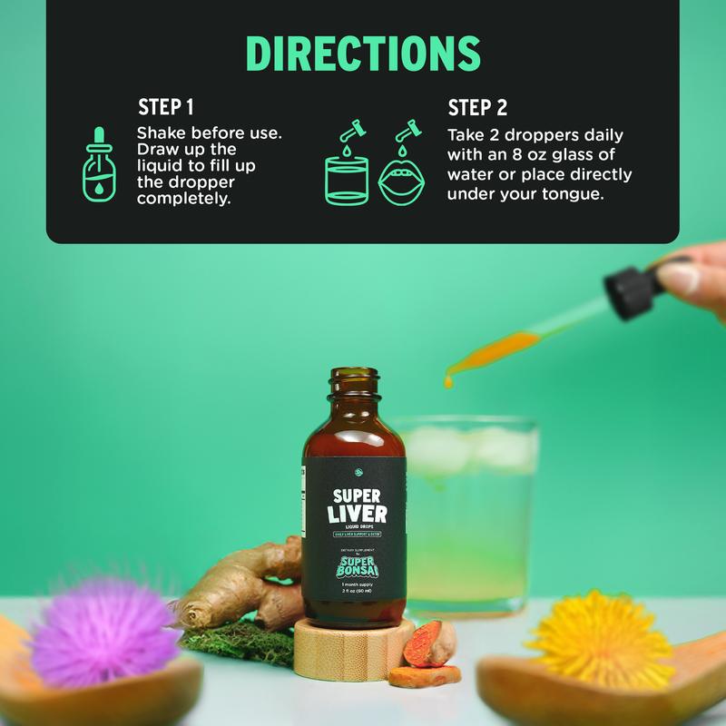 SuperBonsai Super Liver - Natural Ingredients with Milk Thistle and Dandelion Root